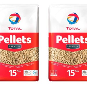 Un total de 2 sacs de 15 kg de granulés de bois de première qualité