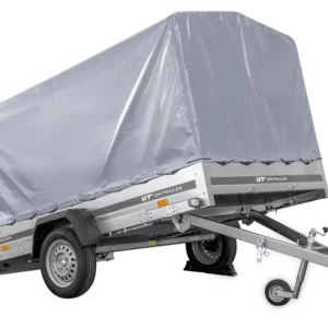 Remorque à un essieu  264×150 UNITRAILER GARDEN 265 KIPP avec châssis H-1100 et bâche grise