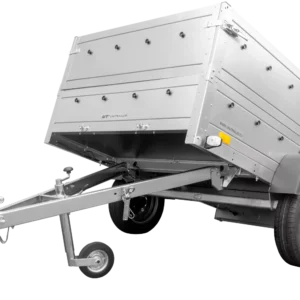 Remorque de voiture Garden Trailer 201 KIPP 500 kg 200 x 125 cm [avec rehausses de ridelles et roue jockey]
