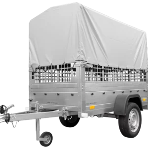 Remorque tôle Garden Trailer 200 KIPP 200×106 cm [avec rehausses grillagées, bâche haute et arceau]