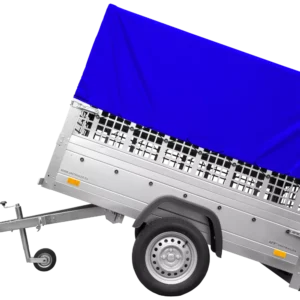 Remorque tôle non freinée Garden Trailer 200 KIPP 200×106 cm [avec rehausses grillagées, bâche haute et arceau]