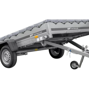 Remorque voiture 264×150 UNITRAILER GARDEN 265 KIPP avec châssis H-0 et bâche grise